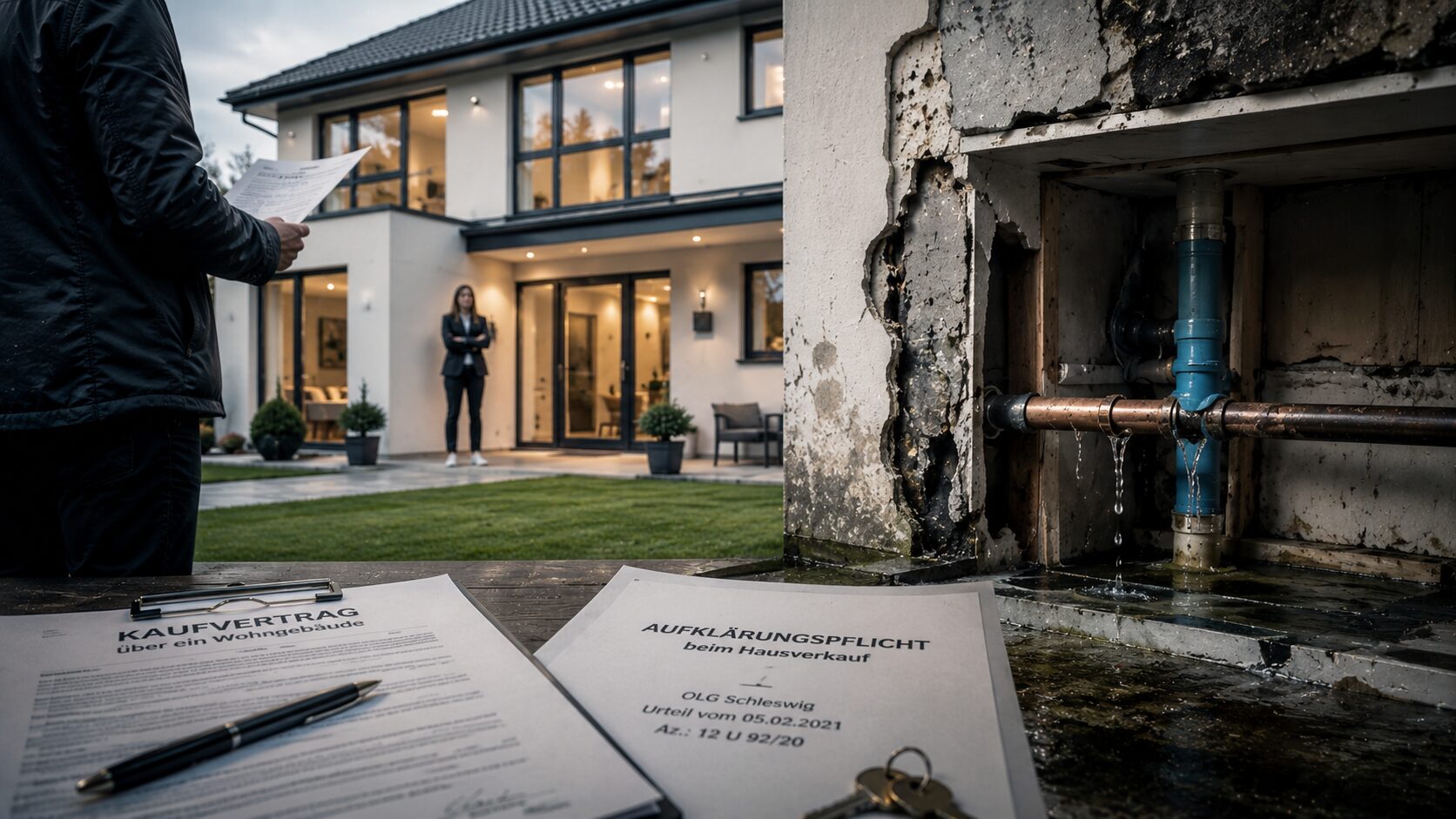 Hausverkauf und Leitungswasserschaden: Urteil des OLG Schleswig zur Aufklärungspflicht